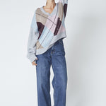 MajaCC Check V - Knit - Mid Grey - Co'couture