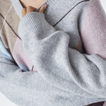 MajaCC Check V - Knit - Mid Grey - Co'couture