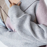 MajaCC Check V - Knit - Mid Grey - Co'couture