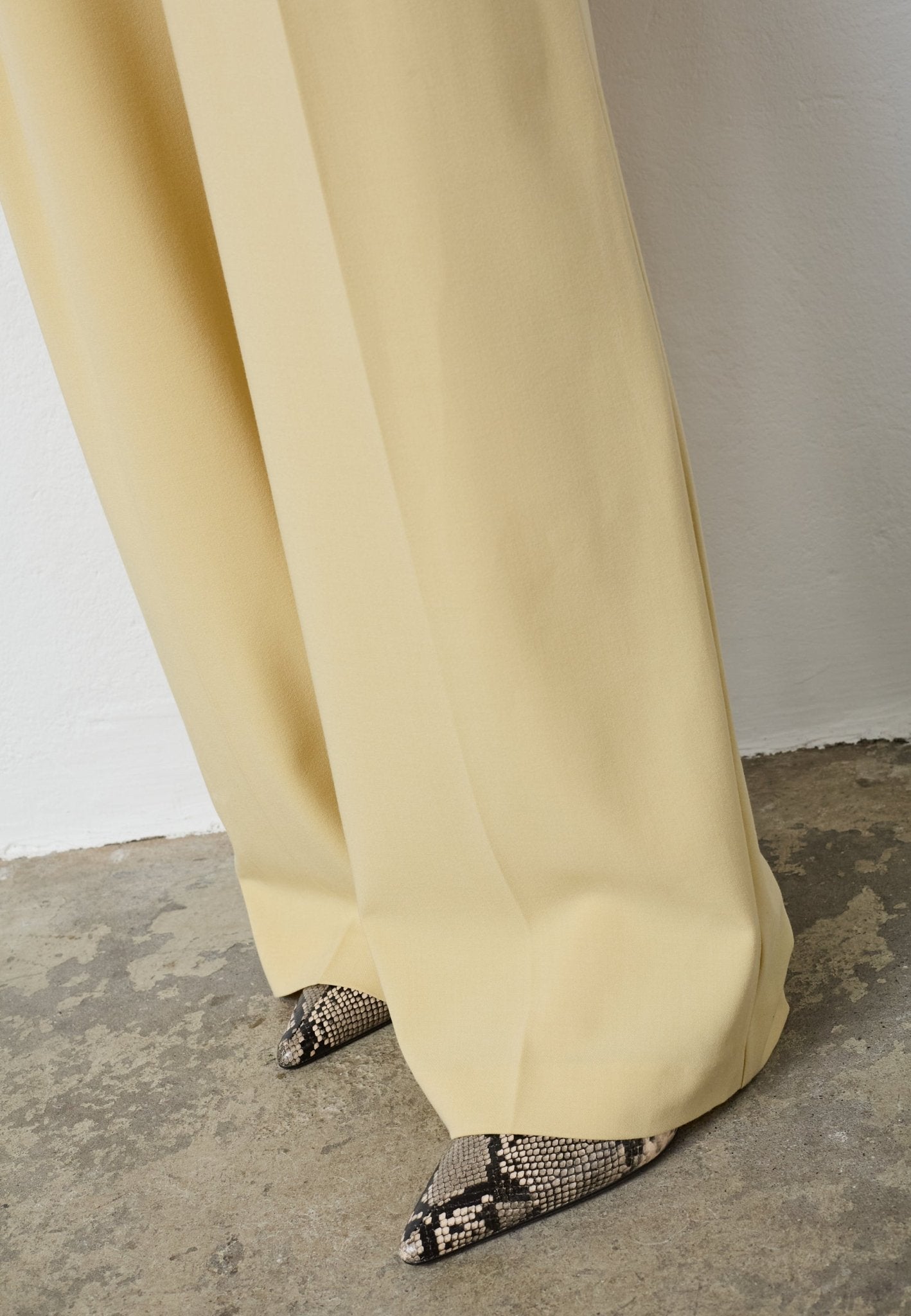 NilanCC Pleat LLPant - PaleYellow - Co'couture