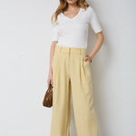 NilanCC Pleat Pant - PaleYellow - Co'couture