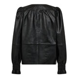 PhoebeCC Leather V - Blouse - Black - Co'couture