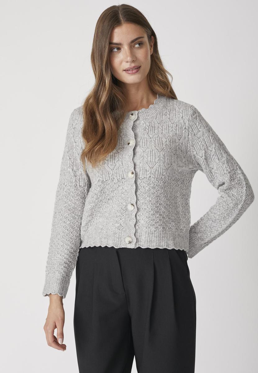 PointelleCC New Cardigan - Pale Grey - Co'couture