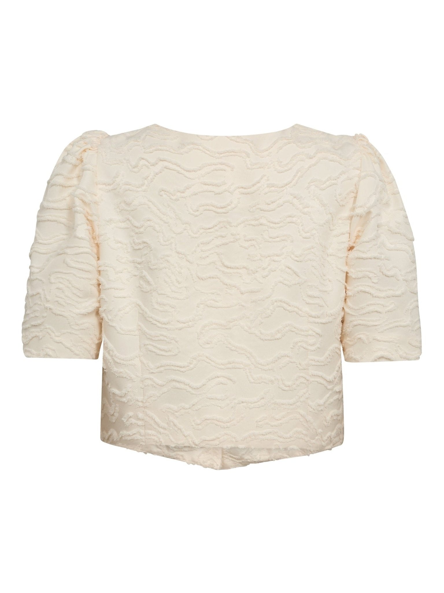 RachelCC Crop Tie SS Shirt - Bone - Co'couture