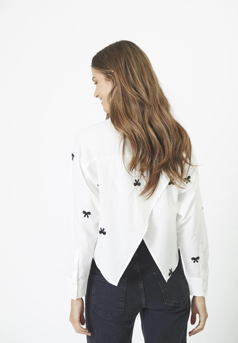 RiaCC Ribbon Shirt - White - Co'couture