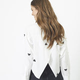 RiaCC Ribbon Shirt - White - Co'couture