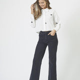 RiaCC Ribbon Shirt - White - Co'couture
