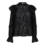 RochelleCC Frill Blouse - Black - Co'couture