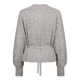 RowCC Cable Tie Cardigan - Pale Grey - Co'couture