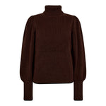 RowCC Puff Rib Roll Neck - Dark Brown - Co'couture
