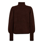 RowCC Puff Rib Roll Neck - Dark Brown - Co'couture