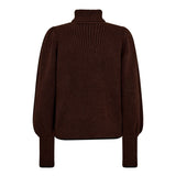 RowCC Puff Rib Roll Neck - Dark Brown - Co'couture