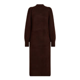 RowCC Rib Midi Dress - Dark Brown - Co'couture