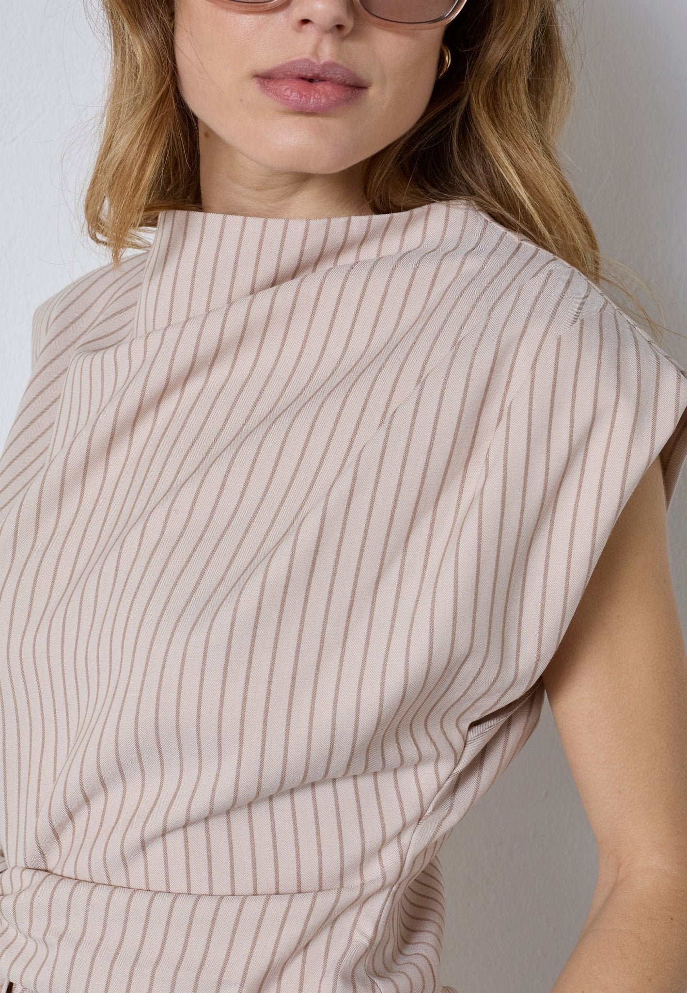 SalvieCC Pleat Top - Bone - Co'couture