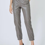ShilohCC Leather Joggers - Elephant - Co'couture