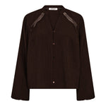 ShinaCC Lace V - Shirt - Dark Brown - Co'couture