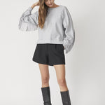 StudCC Fringe Sweat - Light Grey - Co'couture