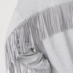 StudCC Fringe Sweat - Light Grey - Co'couture