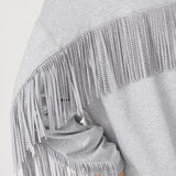 StudCC Fringe Sweat - Light Grey - Co'couture