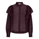 TaffyCC Frill Shirt - Winered - Co'couture