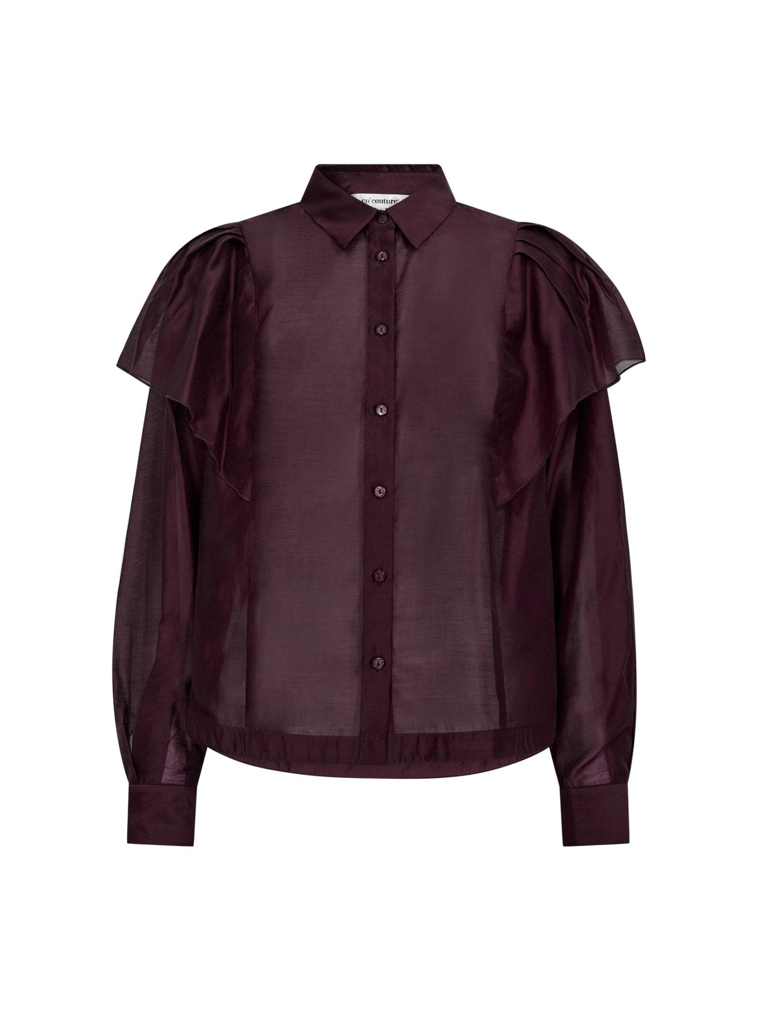 TaffyCC Frill Shirt - Winered - Co'couture