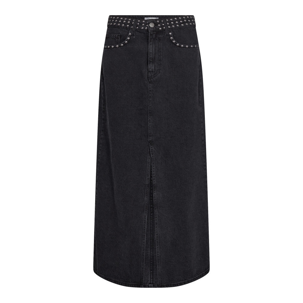 34117 VikaCC Denim Stud Slit Skirt 96-01